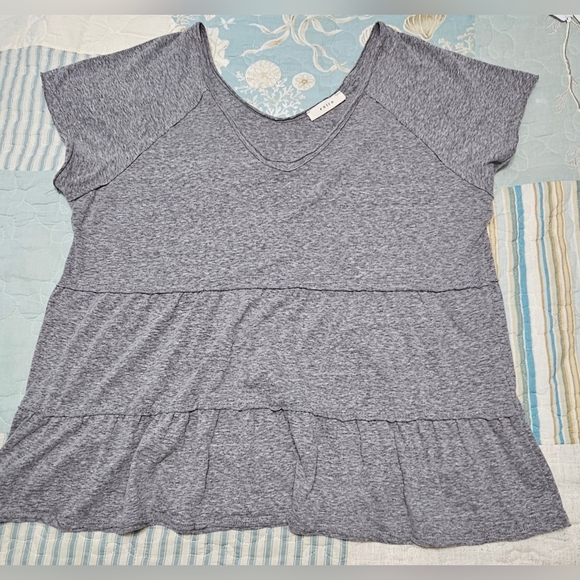 entro Tops - Entro Oversized Tiered Tunic Top